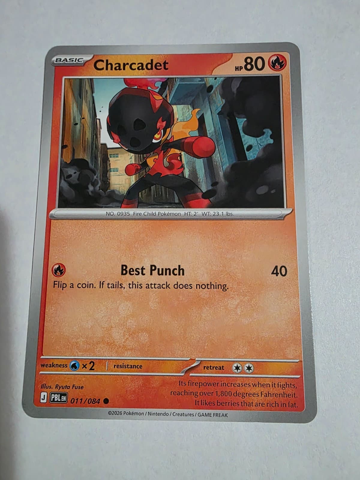 Pokemon Pitch Black Charcadet 11/84 common NM