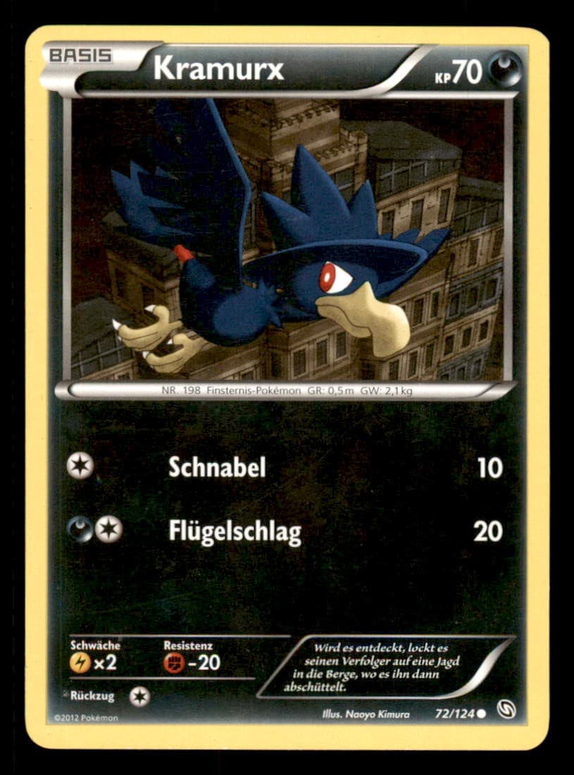 Pokemon Kramurx 72/124 Hoheit der Drachen Deutsch