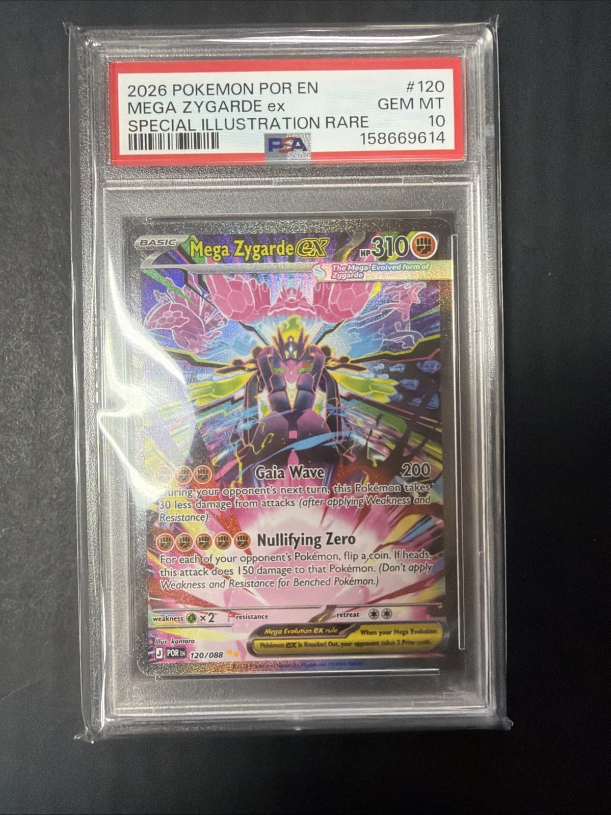 2026 POKEMON POR EN-PERFECT ORDER #120 MEGA ZYGARDE EX PSA 10