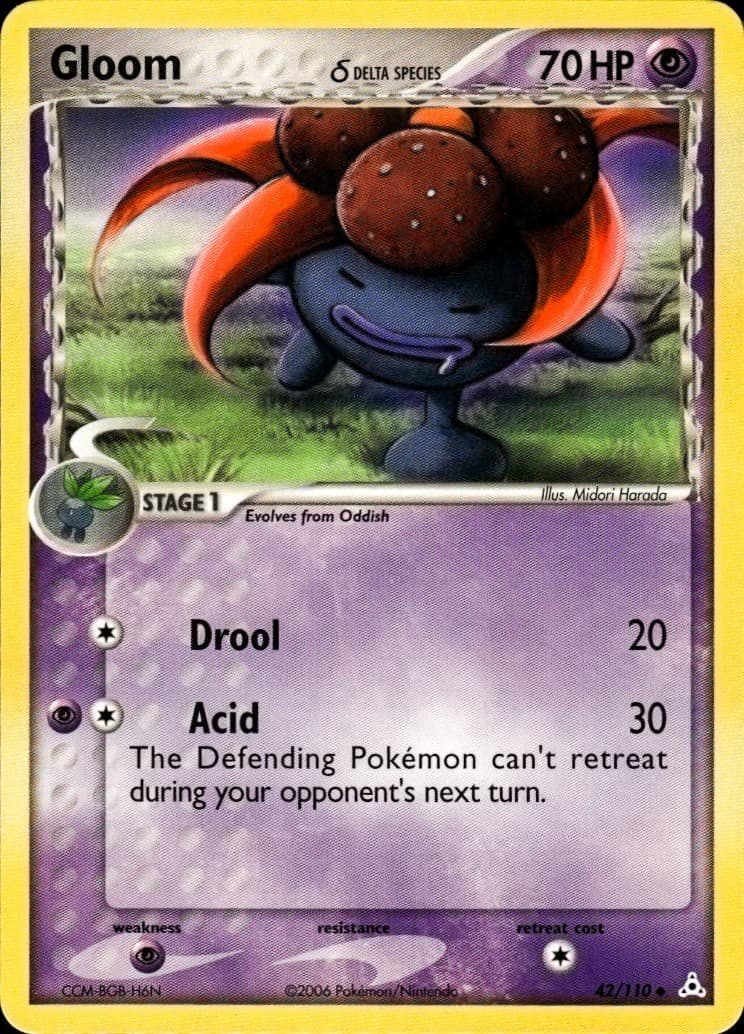 LP Gloom 42/110 Holon Phantoms Pokemon 2006 Midori Harada