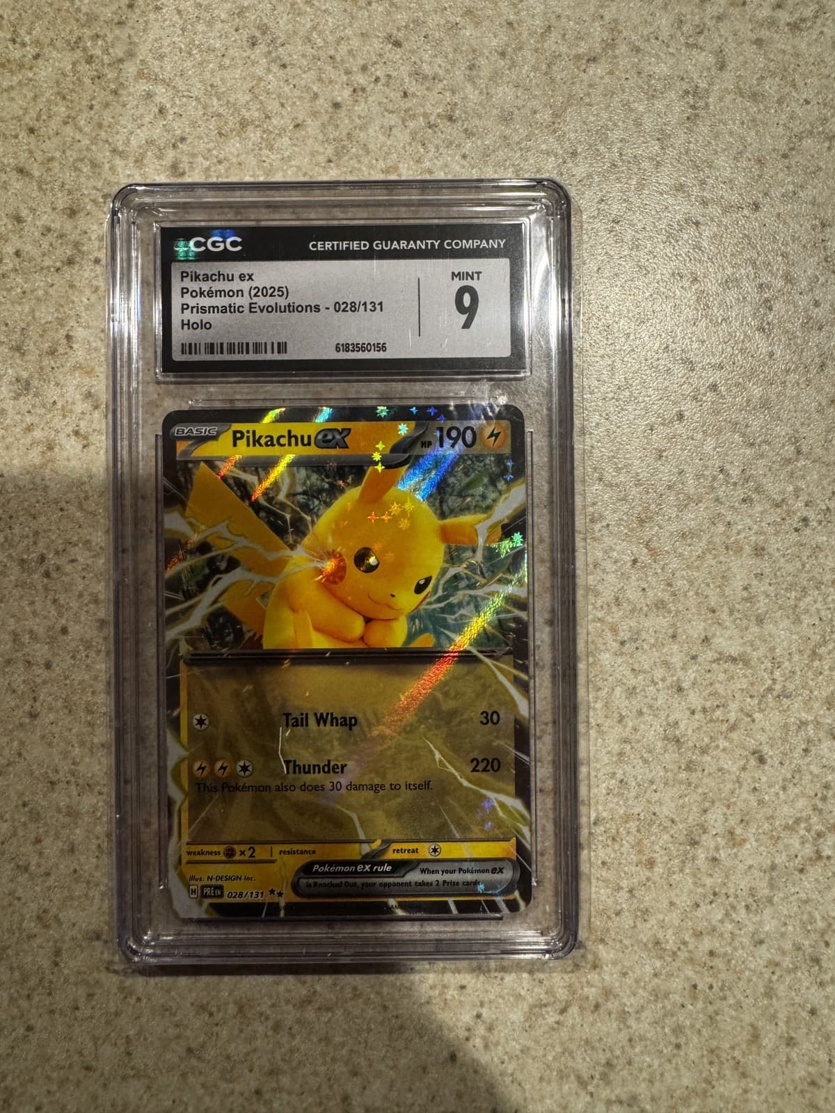 CGC 10 Gem Mint Pikachu ex 028/131 Prismatic Evolutions Pokemon Card