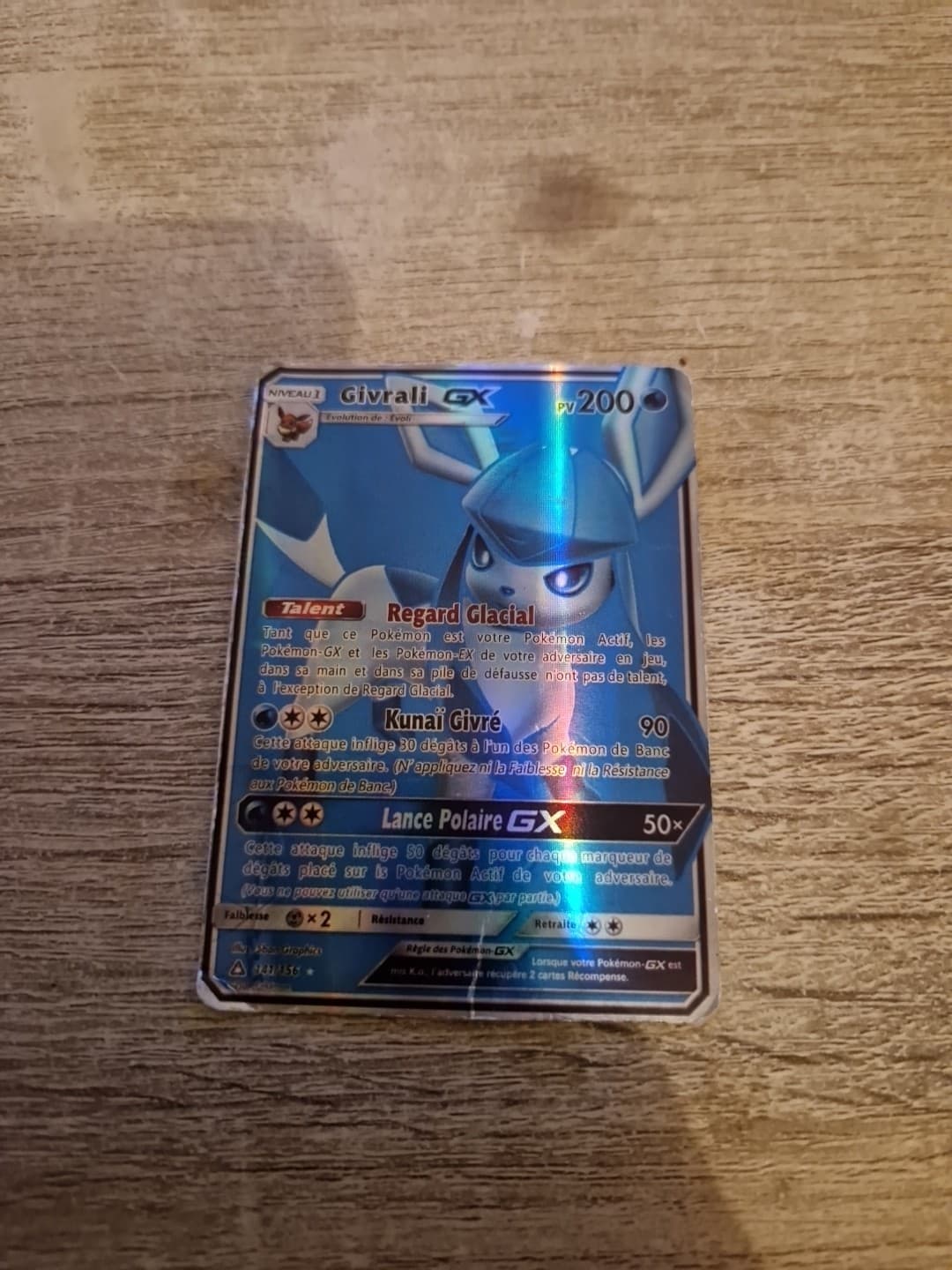 Carte Pokémon Givrali GX 141/156 SL5 Soleil & Lune Ultra Prisme FR-Holo