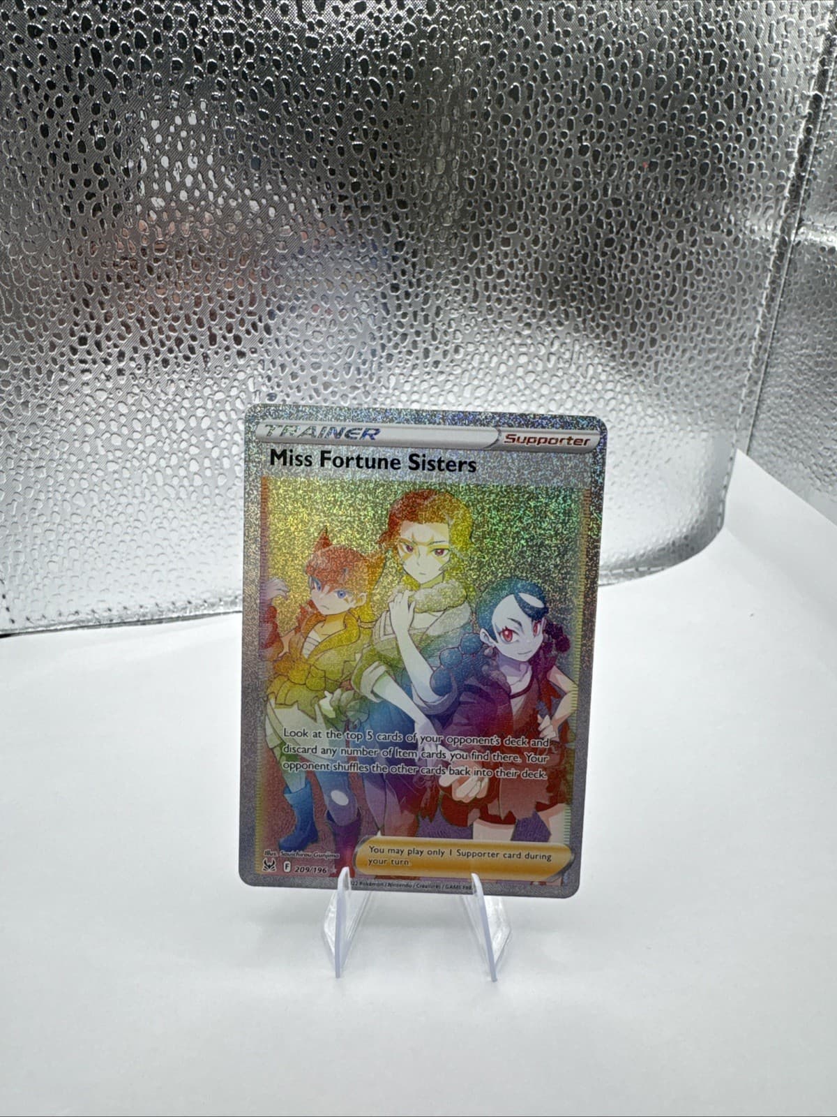 Pokemon Miss Fortune Sisters 209/196 Lost Origin Secret Rare Full Art Holo TCG
