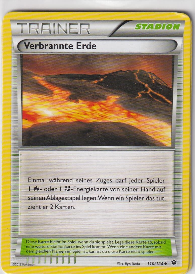 Pokemon Karte Schicksalsschmiede Nr. 110/124 Verbrannte Erde deutsch