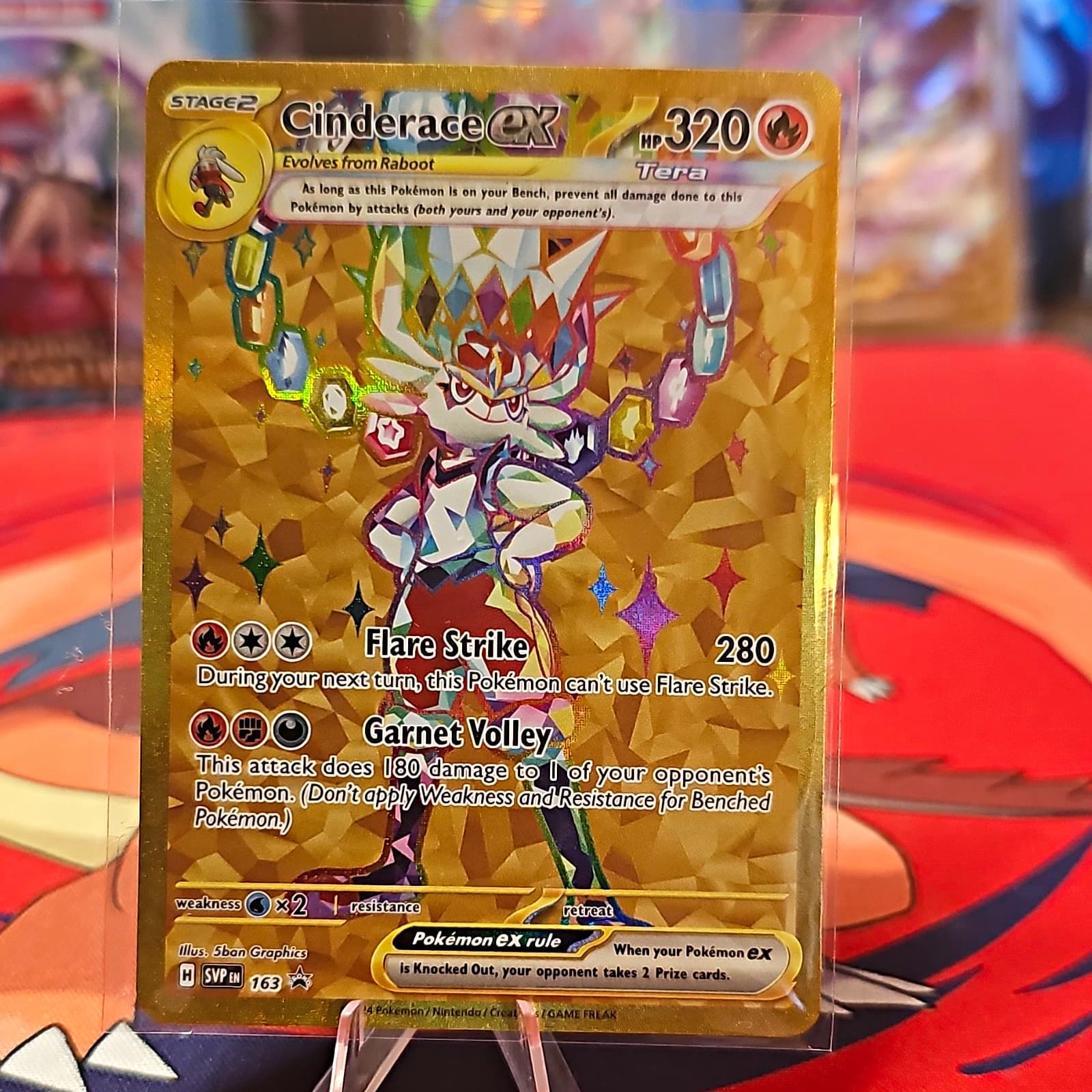 Cinderace ex 163 Sv Scarlet & Violet Promo Full Art Holo EN Stage 2
