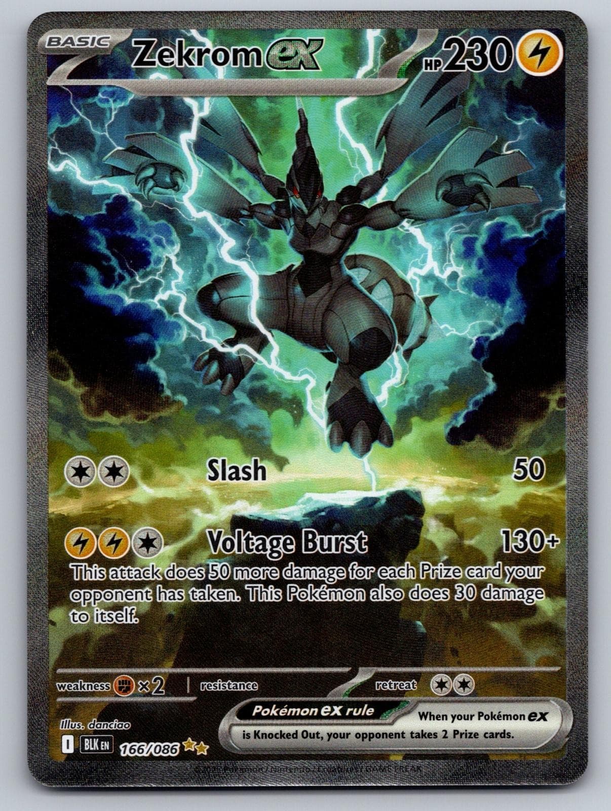 Zekrom ex 166/086 Holo Special Illustration Rare Black Bolt Pokemon Near Mint