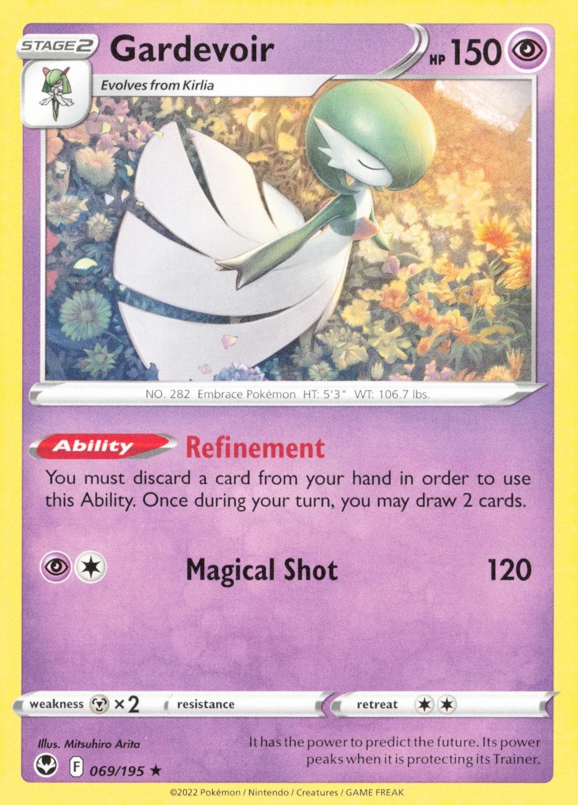 GARDEVOIR 069/195 SILVER TEMPEST POKEMON NEAR MINT