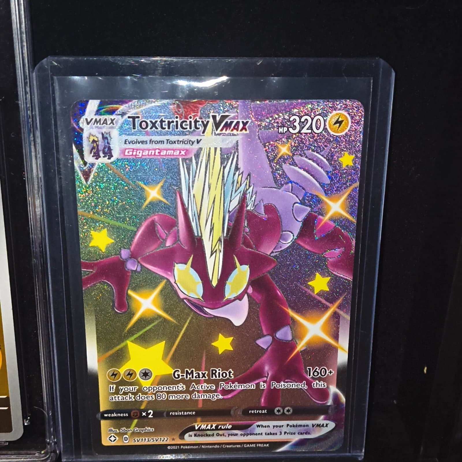 Pokemon TCG Toxtricity VMAX SV113/SV122 Shining Fates Shiny Vault Holo