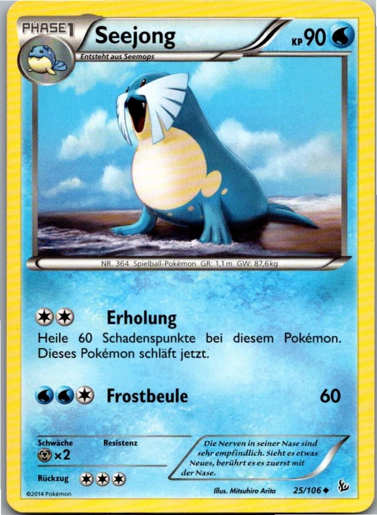 Pokemon Seejong 25/106 Flammenmeer Deutsch