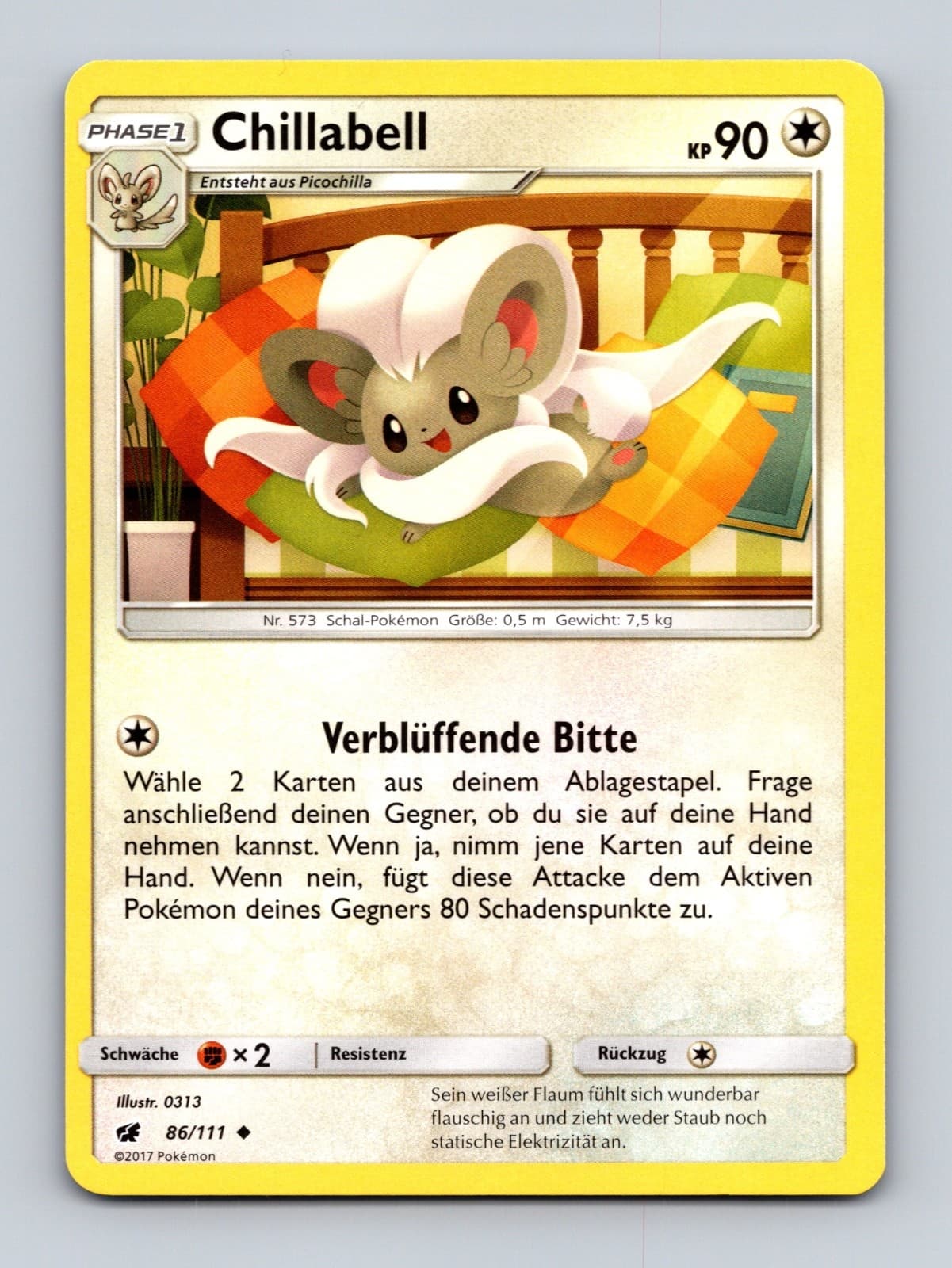 TCG Pokemon Karte DE Chillabell 86 086/111 Aufziehen der Sturmröte