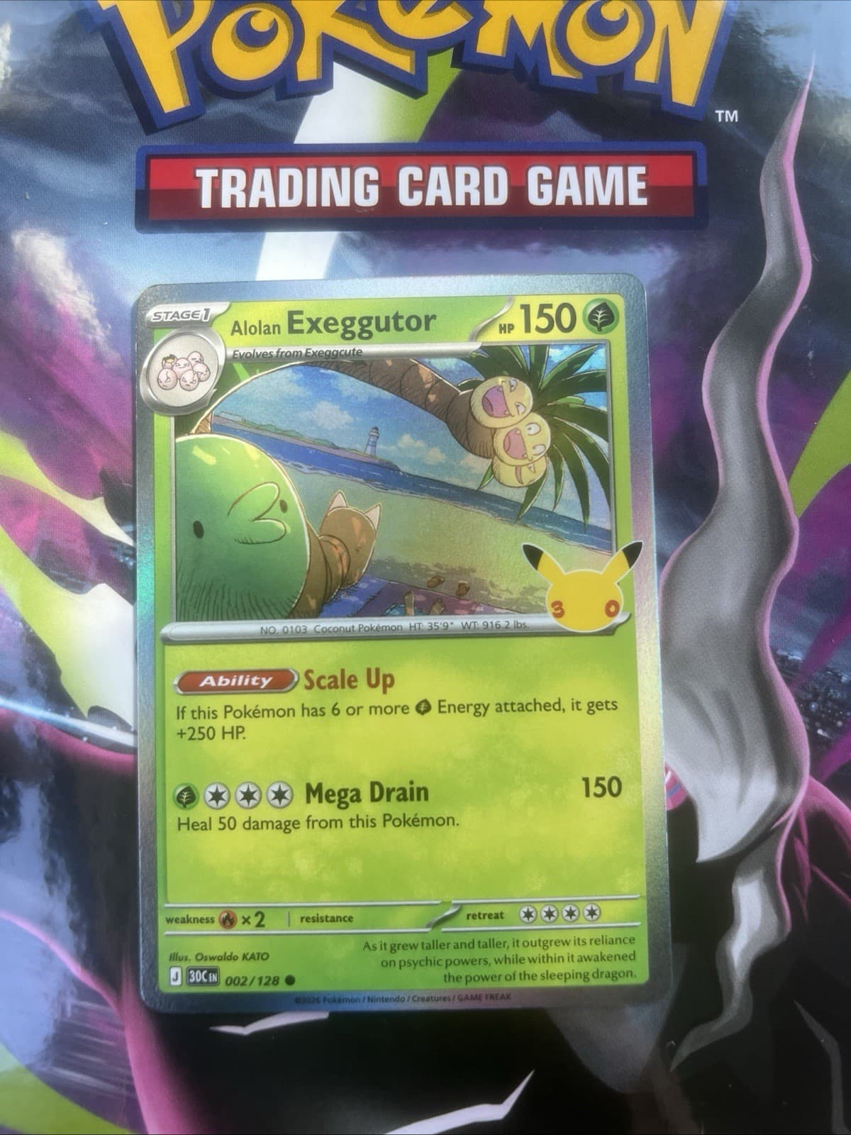 Alolan Exeggutor - 2026 Pokemon 30th Celebration 2/128 holo Pokemon Tcg