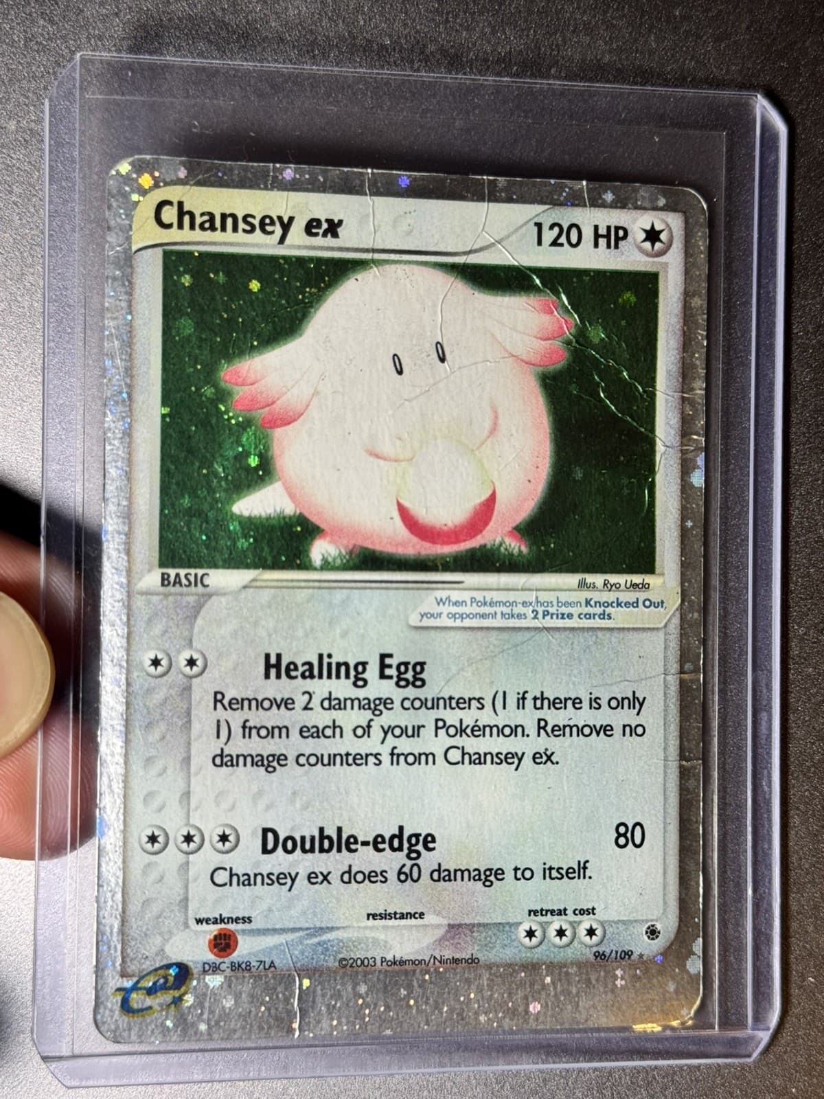 Chansey ex 96/109 Cosmos Holo e-Reader 2003 EX Ruby & Sapphire Pokemon Card
