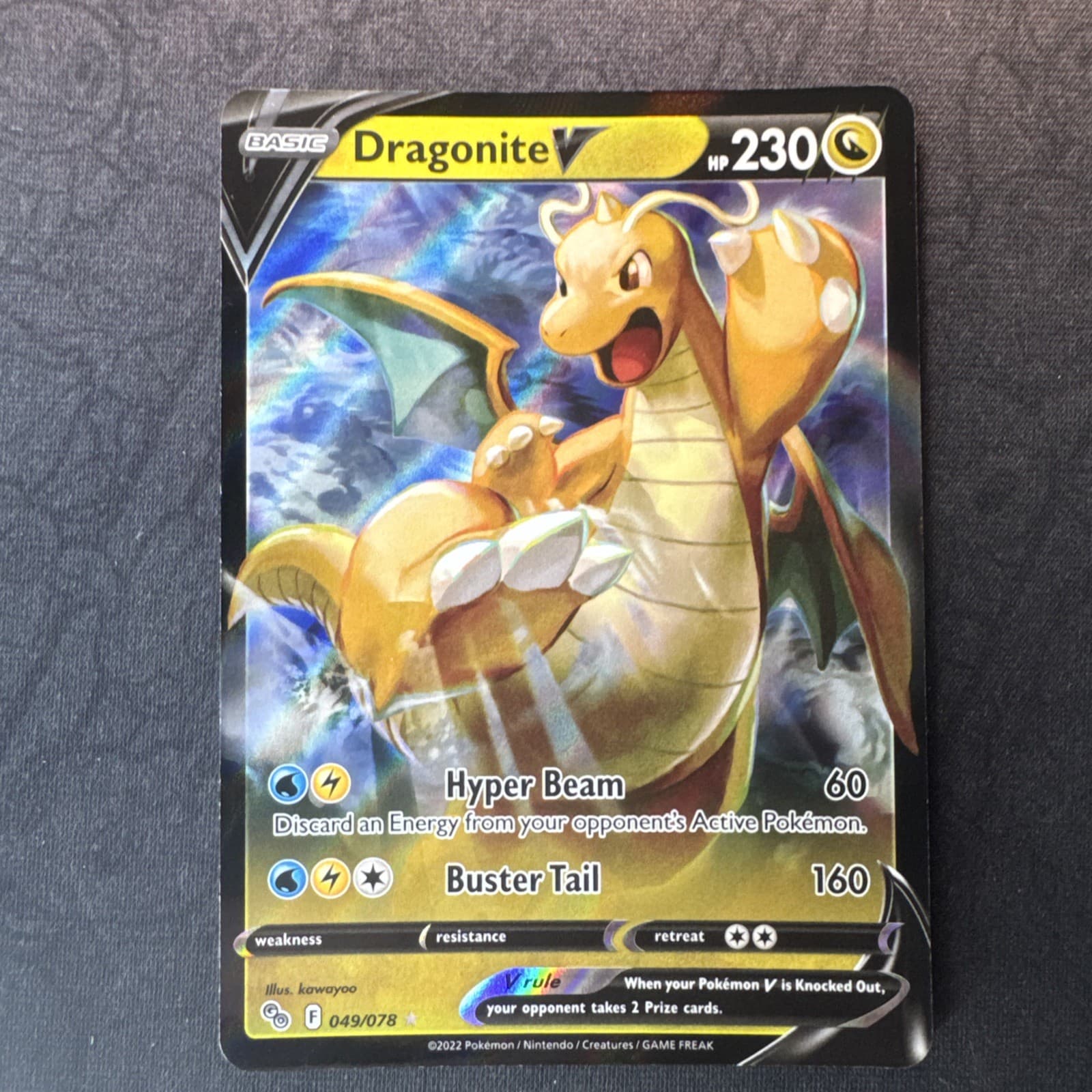 Dragonite V 049/078 Pokémon GO Holo Pokemon