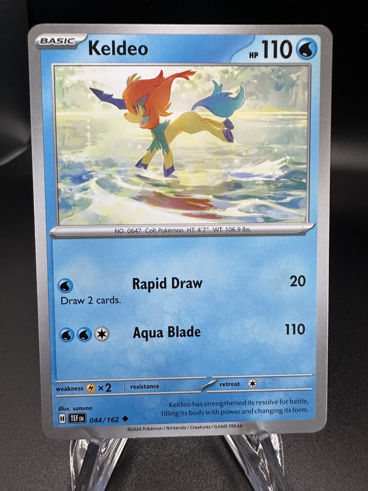 Keldeo - 44/162 Temporal Forces - Pokémon TCG