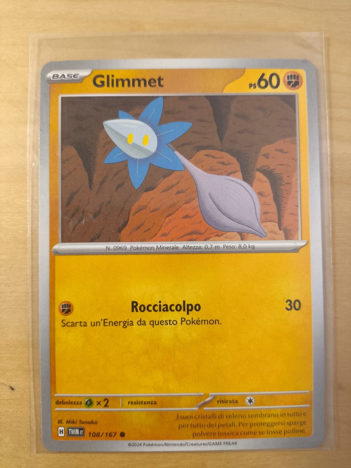 CARTA POKEMON Glimmet (108/167) - Crepuscolo mascherato - Comune - ITA - 2024