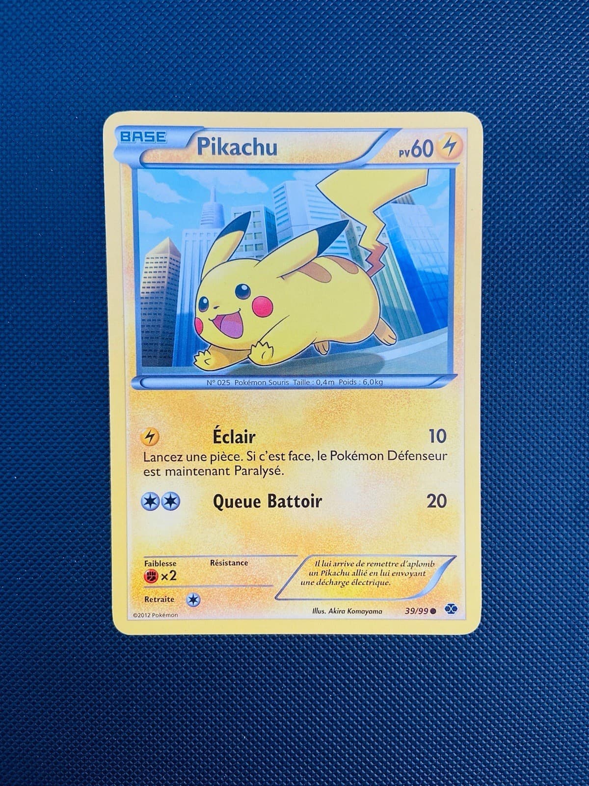 Carte Pokémon Pikachu 39/99 N&B Destinées Futures Noir Et Blanc EXC
