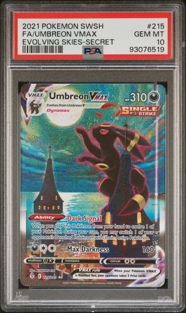 Pokemon Umbreon VMAX Evolving Skies Secret Full Alt Art #215 PSA 10 Gem Mint