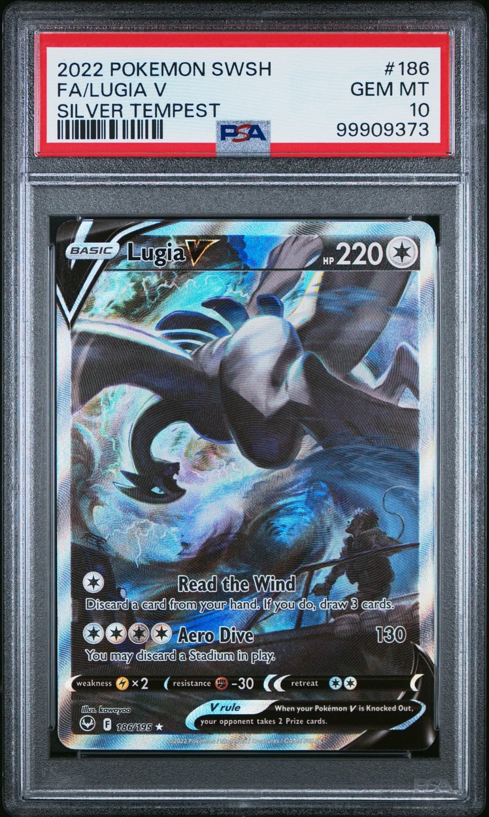 2022 LUGIA V 186/195 SILVER TEMPEST POKEMON PSA 10