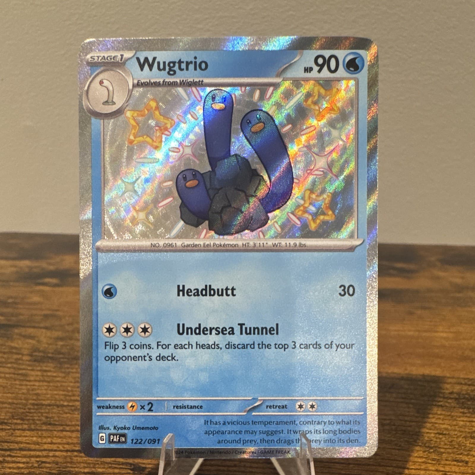 Pokémon TCG Wugtrio 122/091 Paldean Fates Holo NM