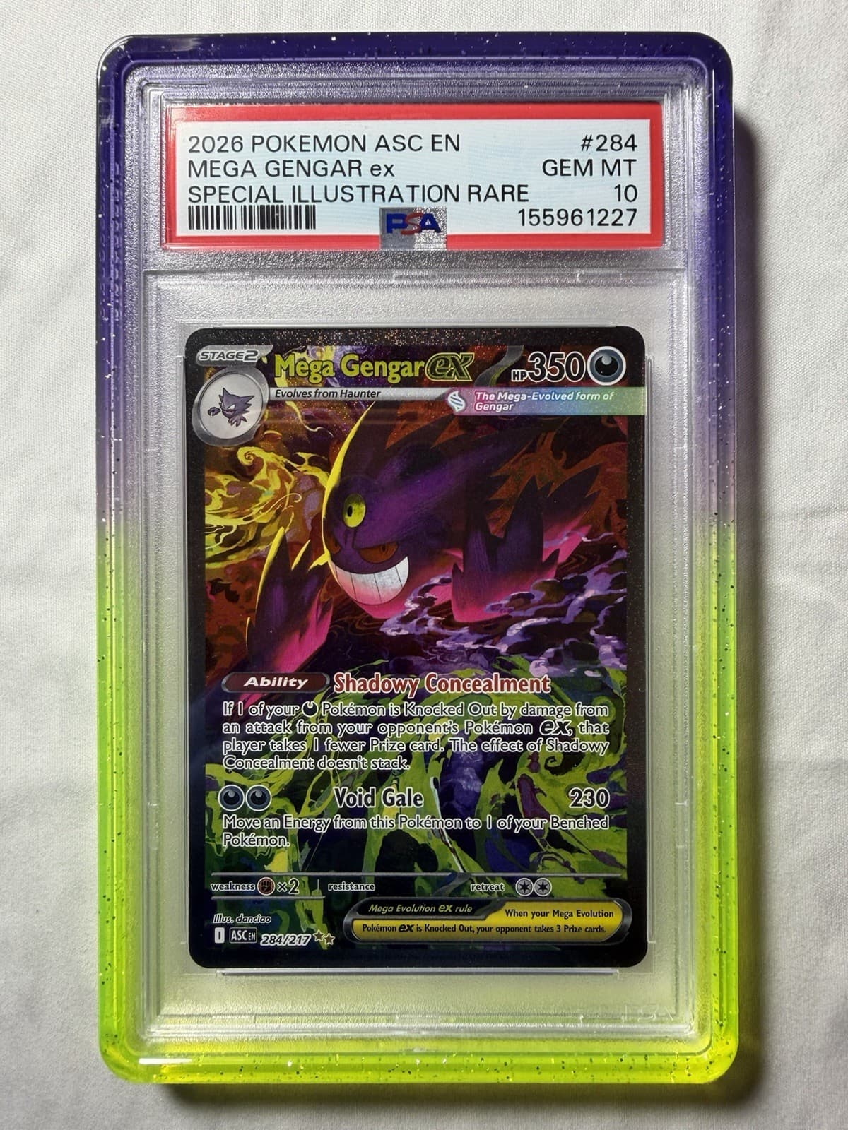 Pokemon ASCEN Me: Ascended Heroes Mega Gengar ex 284/217 SIR Holo PSA 10