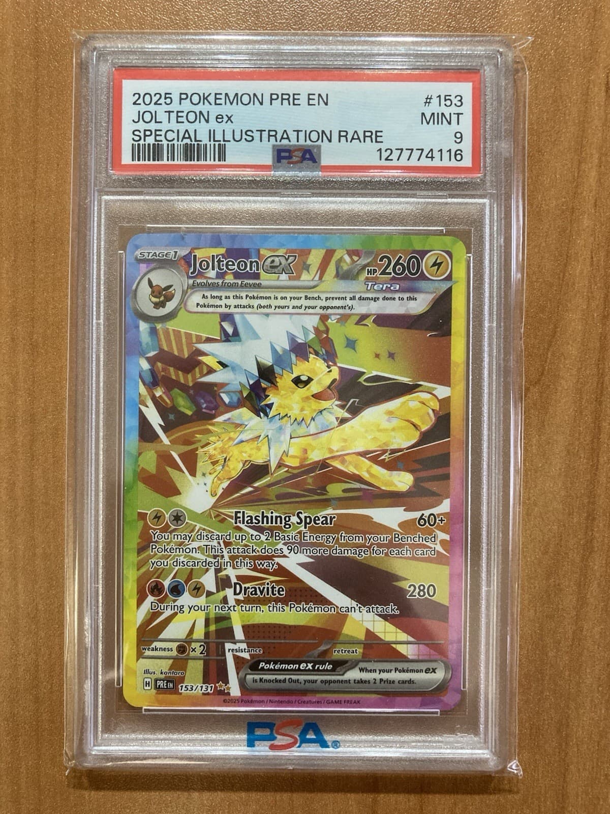 Pokemon TCG Jolteon ex PSA 9 SV Prismatic Evolutions SIR Holo 153/131 SHIPS FAST