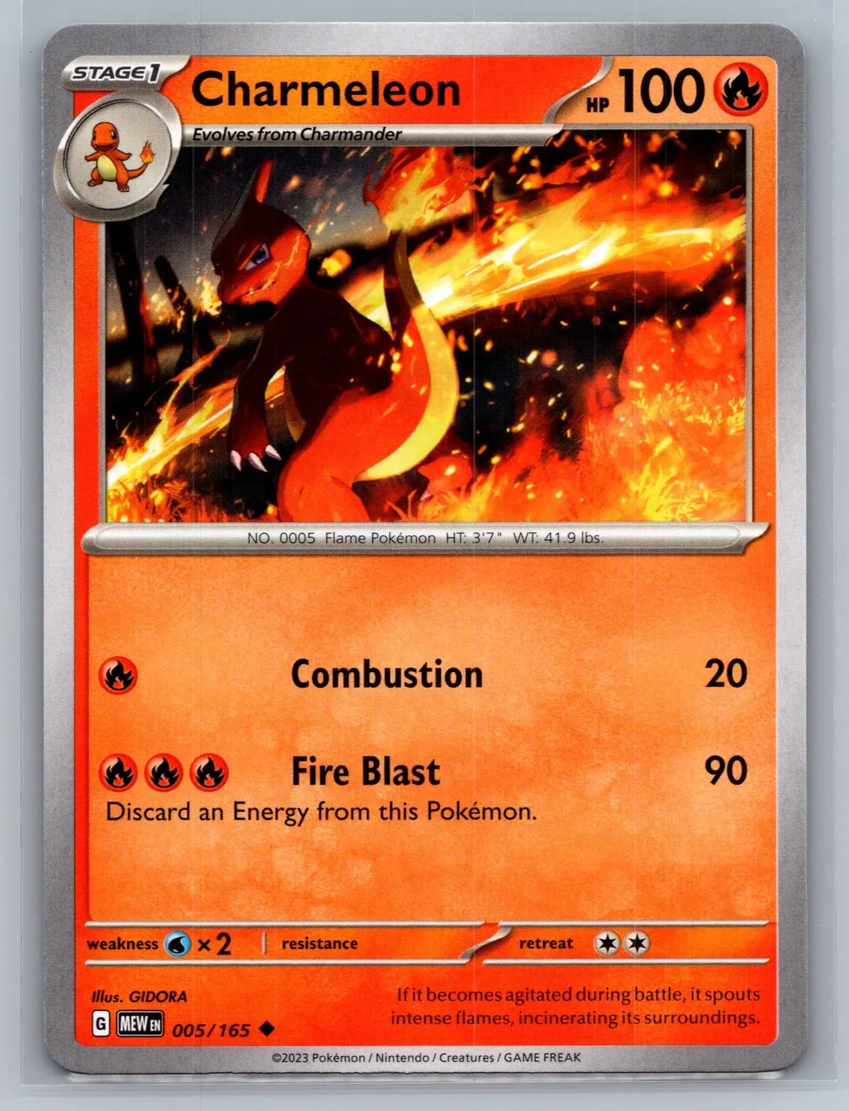 Charmeleon 5/165 Scarlet & Violet 151 Pokemon TCG NM