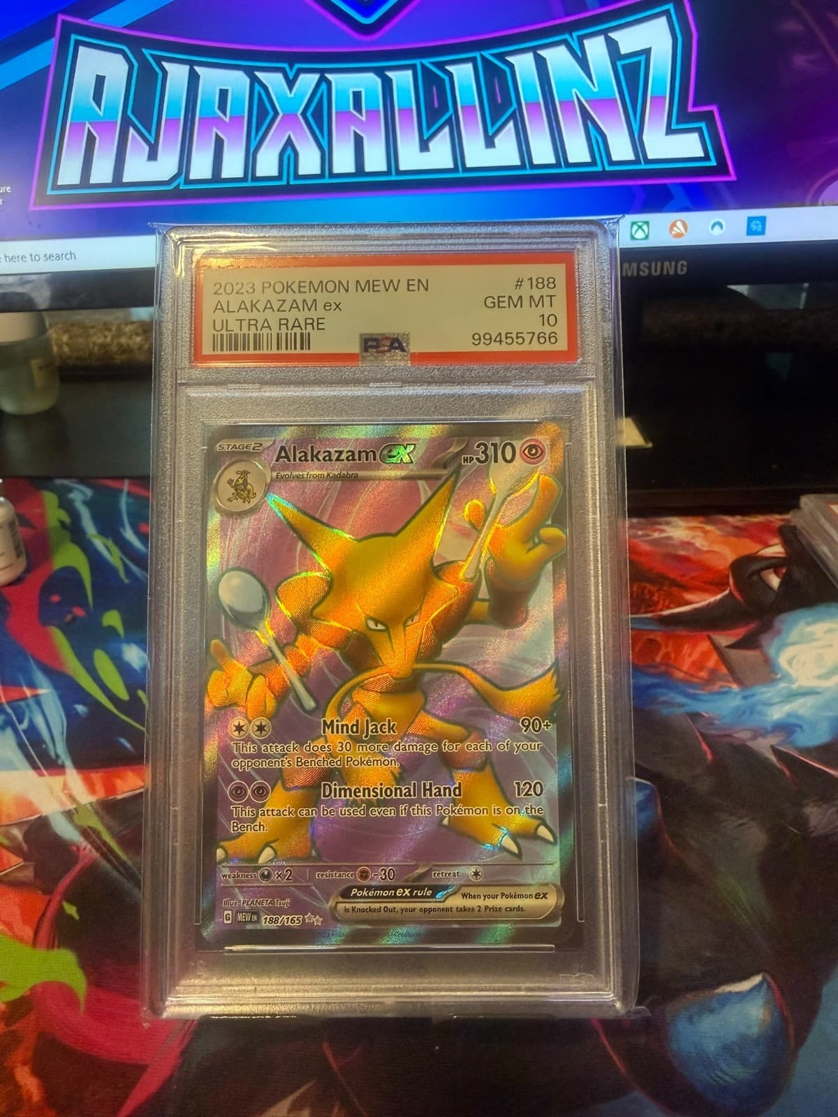2023 POKEMON MEW EN-151 ULTRA RARE #188 ALAKAZAM EX PSA 10 #188