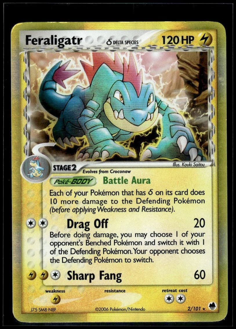 Pokemon Feraligatr Δ Holofoil 2 Dragon Frontiers Rare Holo