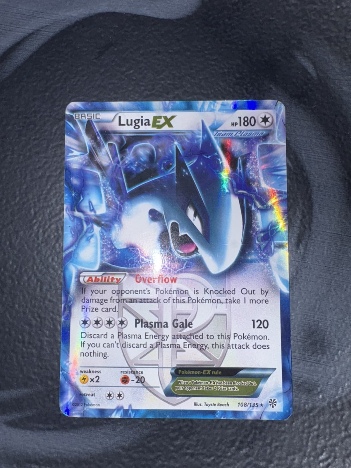 Lugia EX 108/135 Holo EX Rare Plasma Storm Pokemon