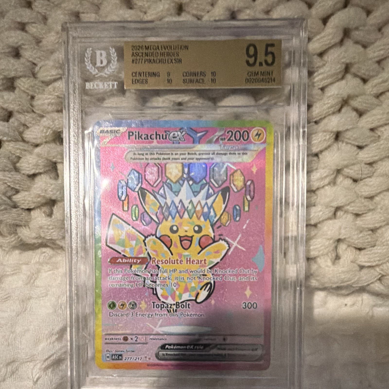 Pokémon TCG Pikachu ex #277 SIR BGS 9.5