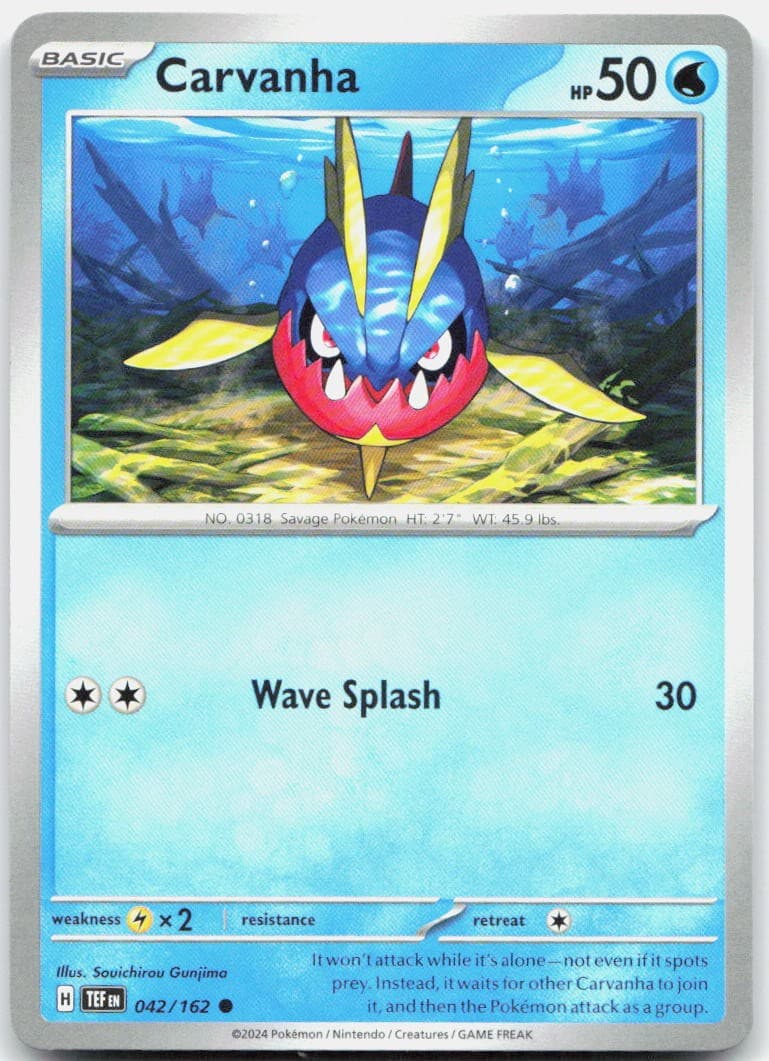 Carvanha 042/162 SV05 Temporal Forces C NM Pokémon — English