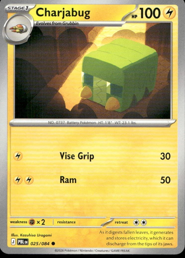 Charjabug 25 ME05 Pitch Black C NM Pokémon — English