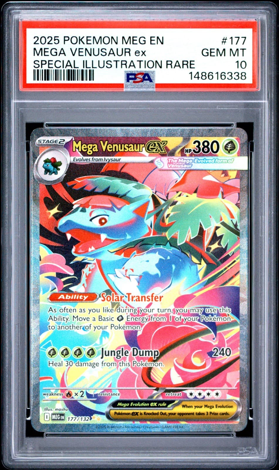 2025 POKEMON MEG EN-MEGA EVOLUTION #177 MEGA VENUSAUR EX PSA 10
