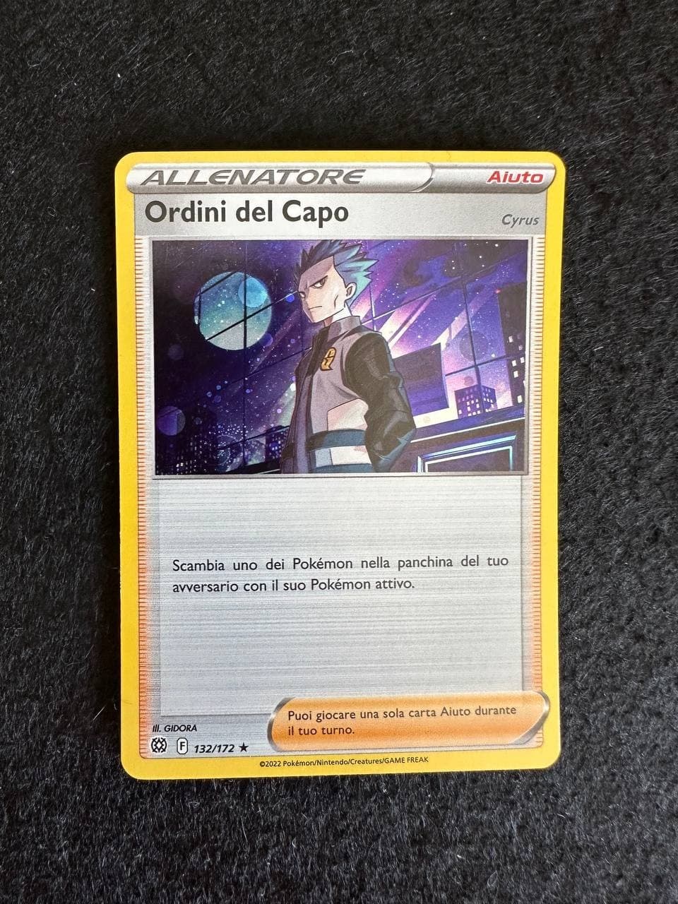 ORDINI DEL CAPO 132/172 HOLO ASTRI LUCENTI SPADA E SCUDO CARTA POKEMON ITA