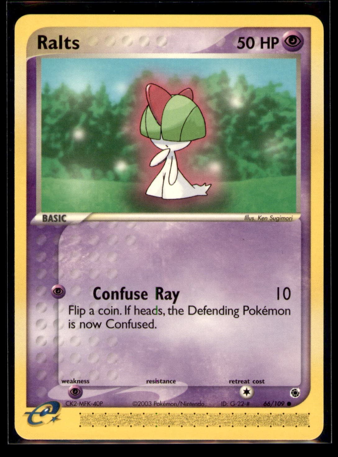 Ralts 66/109 Common Ruby & Sapphire Pokemon Near Mint