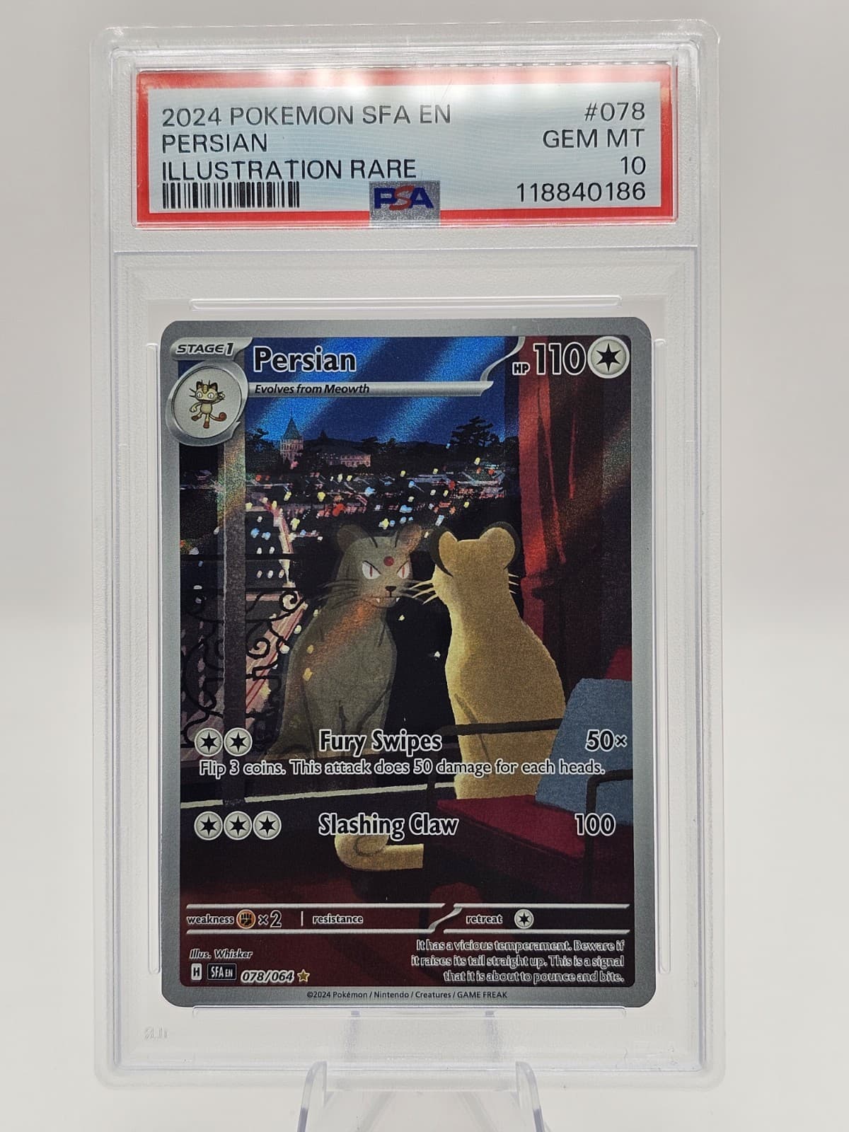Persian 078/064 Sv: Shrouded Fable Holo - PSA 10 - BEAUTIFUL!
