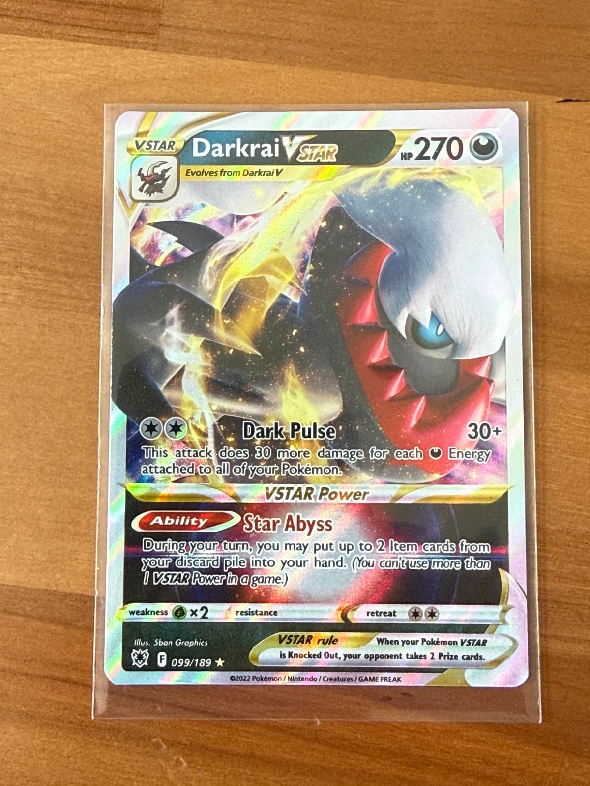 Pokemon Darkrai VSTAR Astral Radiance #99 Holofoil English #99