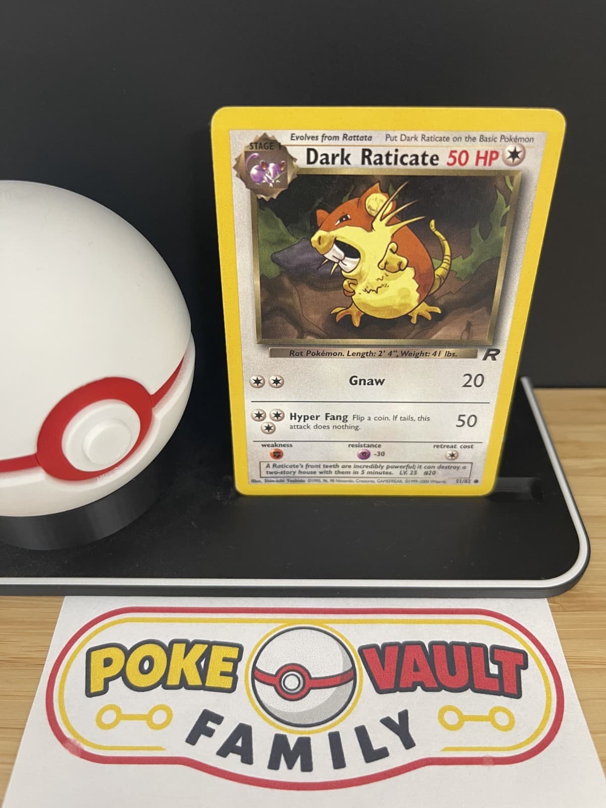 Dark Raticate 51/82 Team Rocket Unlimited Common Pokemon 2000 LP