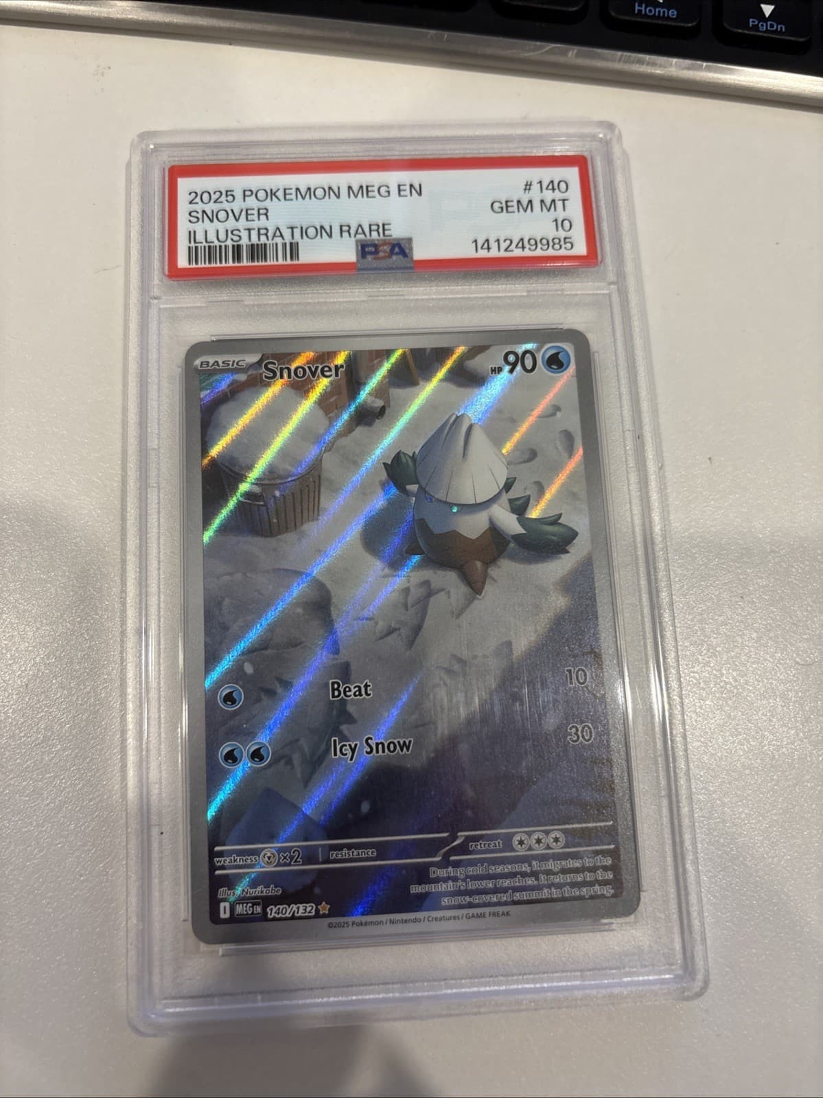 SNOVER 140/132 - 2025 - MEG EN MEGA EVOLUTIONS ILLUSTRATION RARE - PSA 10