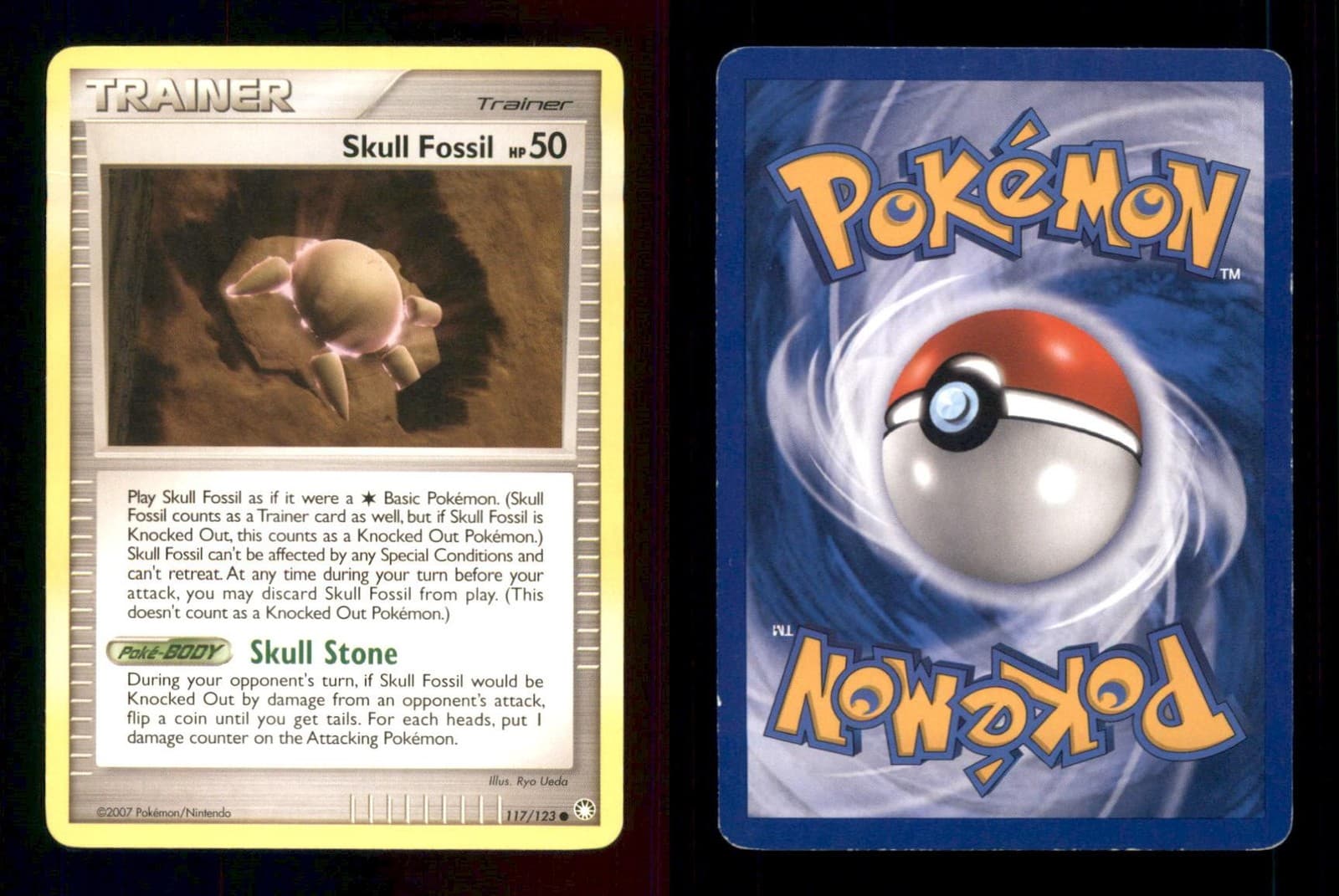 Skull Fossil 117/123 C Mysterious Treasures Pokemon HP Ueda