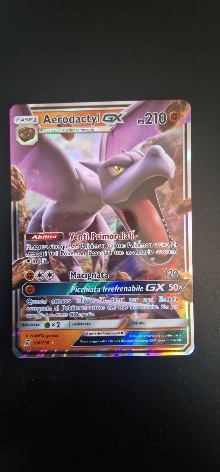 Aerodactyl Gx 106/236 Sintonia Mentale