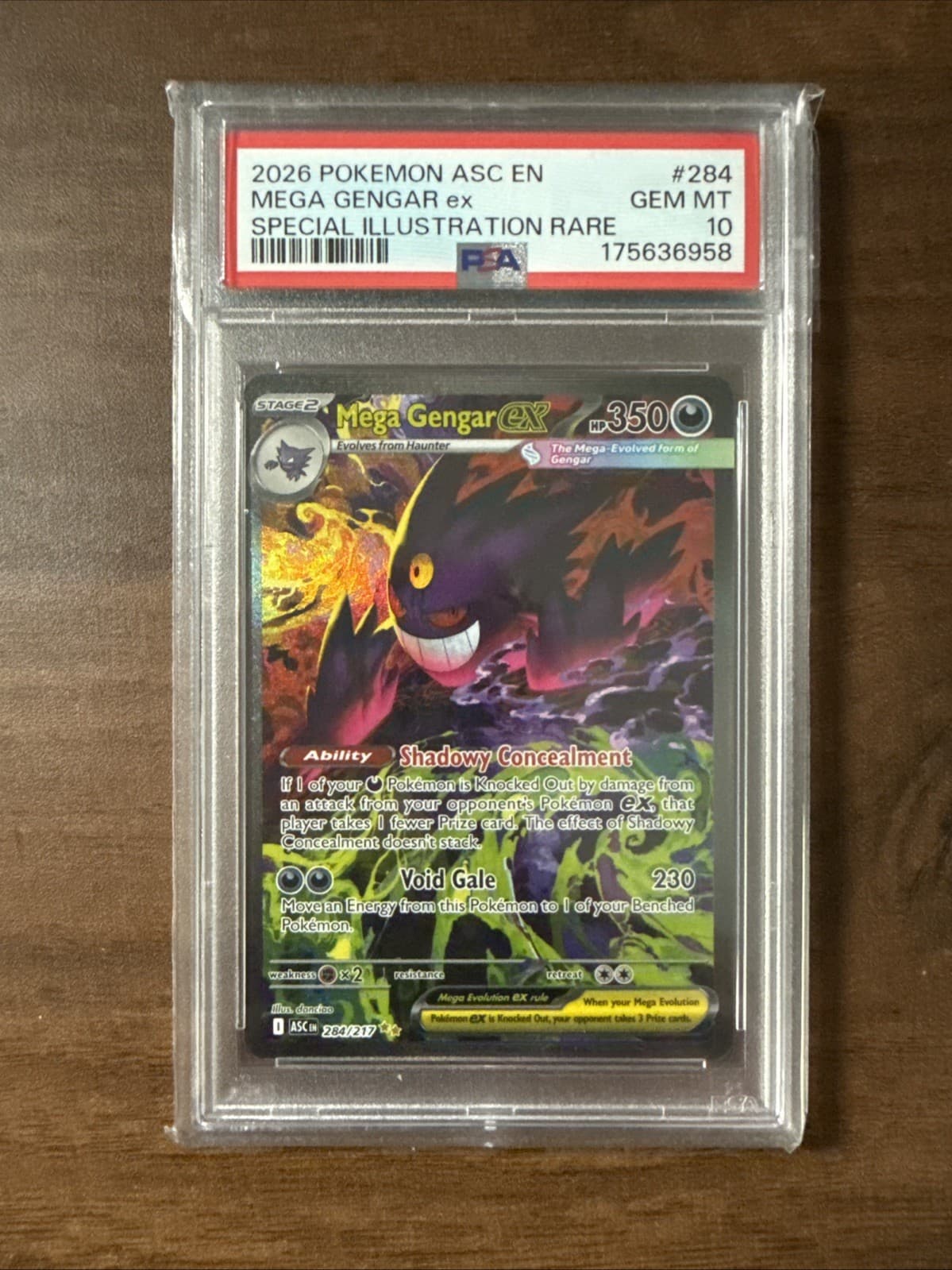 2026 POKEMON ASC SPECIAL ILLUSTRATION RARE #284 MEGA GENGAR EX PSA 10