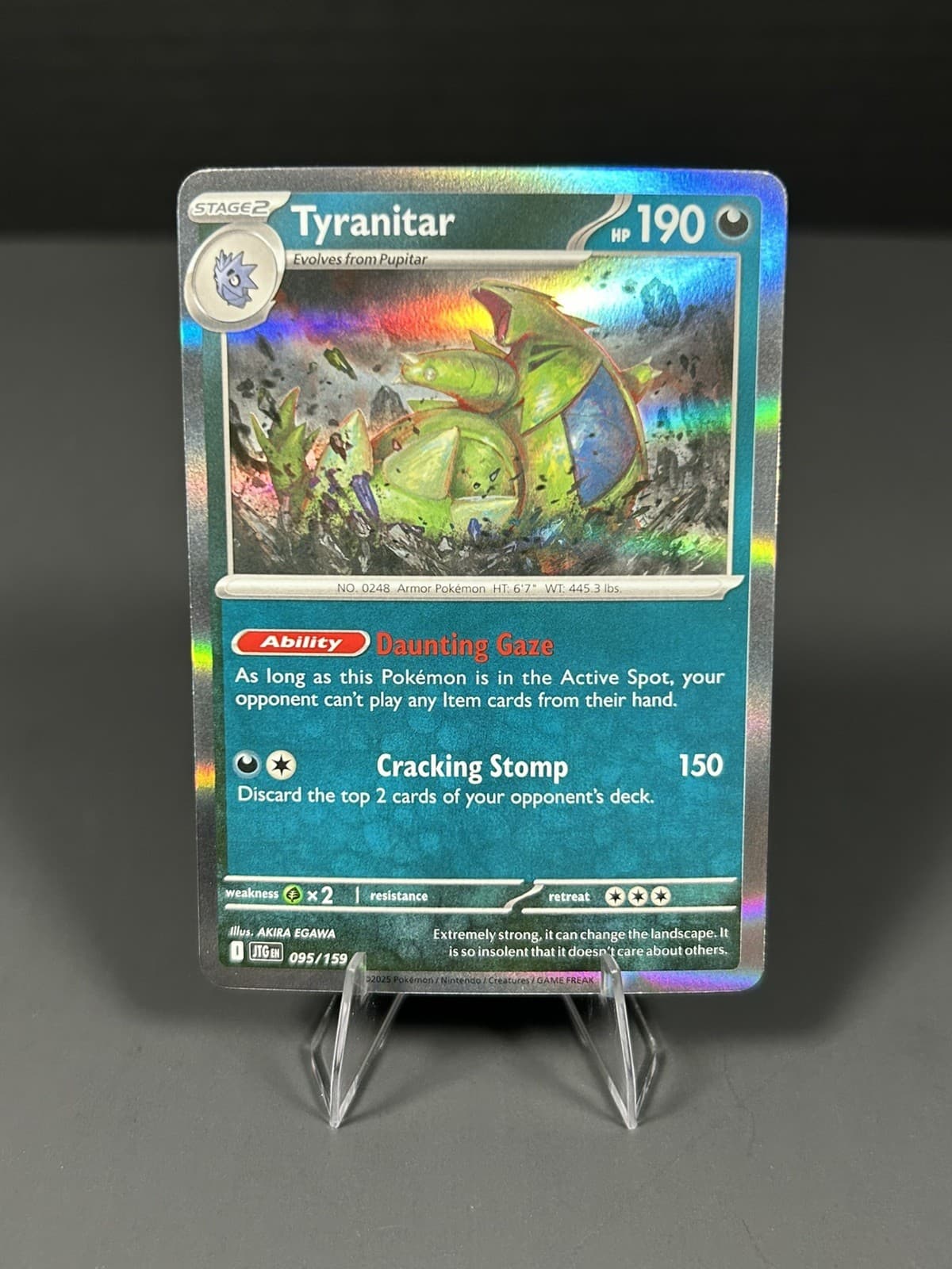 Tyranitar 95/159 Journey Together Rare Holo Pokemon TCG