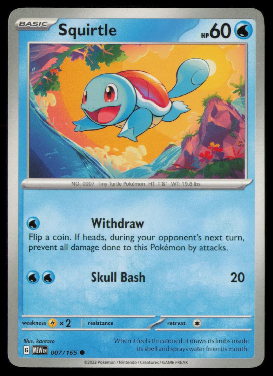 Squirtle 007/165 Common 151 Pokemon Near Mint