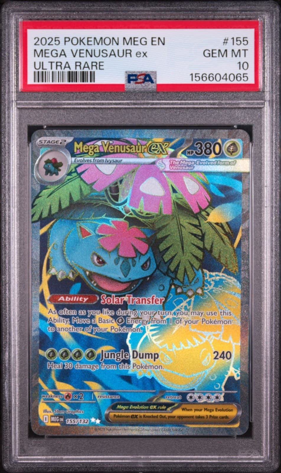 Mega Venusaur ex Pokemon Mega Evolution 155/132 Ultra Rare PSA 10