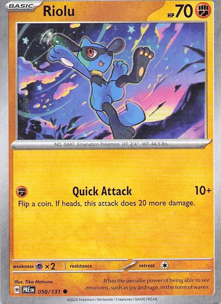 Pokemon Card - Riolu - (050/131 - Prismatic Evolutions)