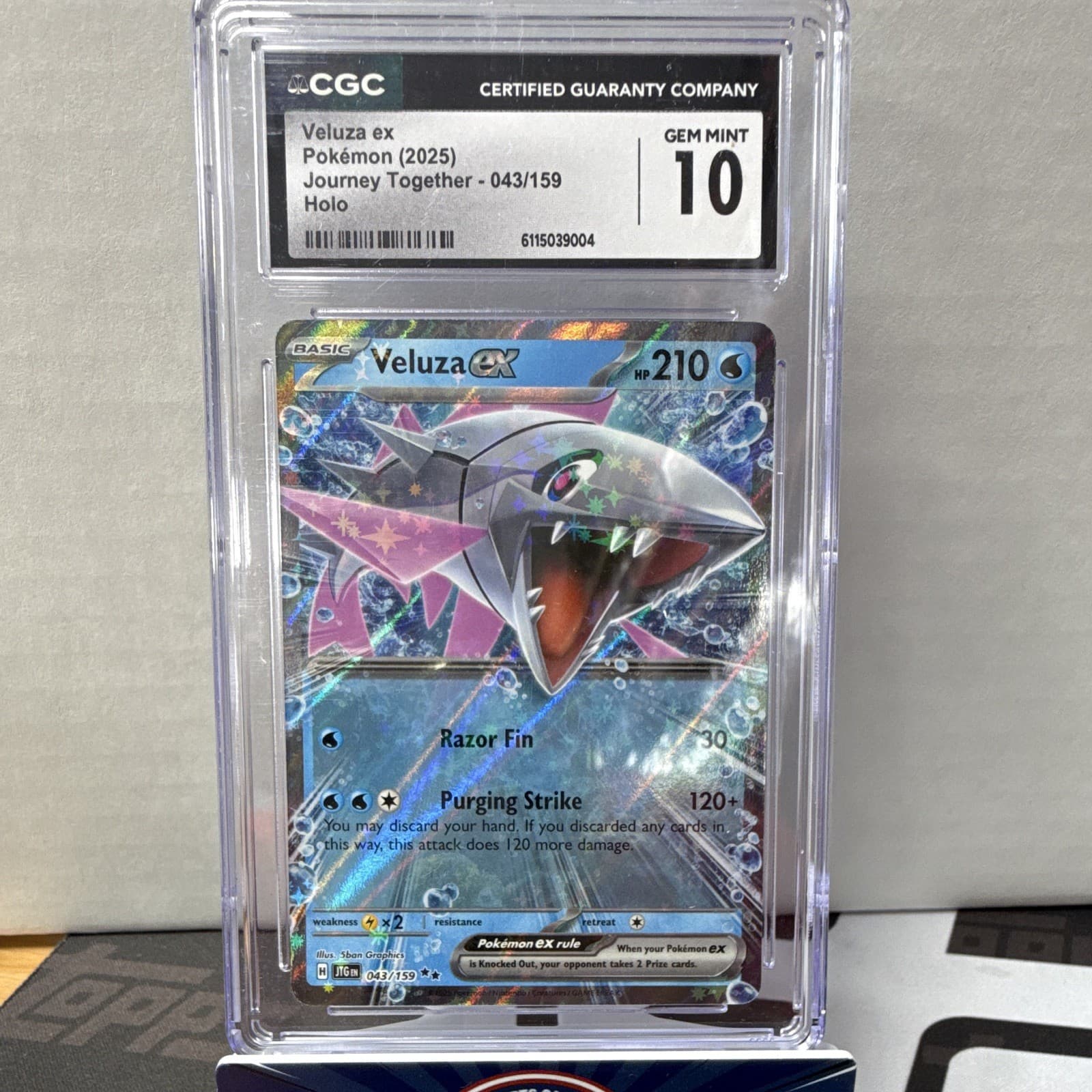 CGC 10 Veluza ex Sv09 Journey Together 043/159 Holo Pokemon TCG English 2025