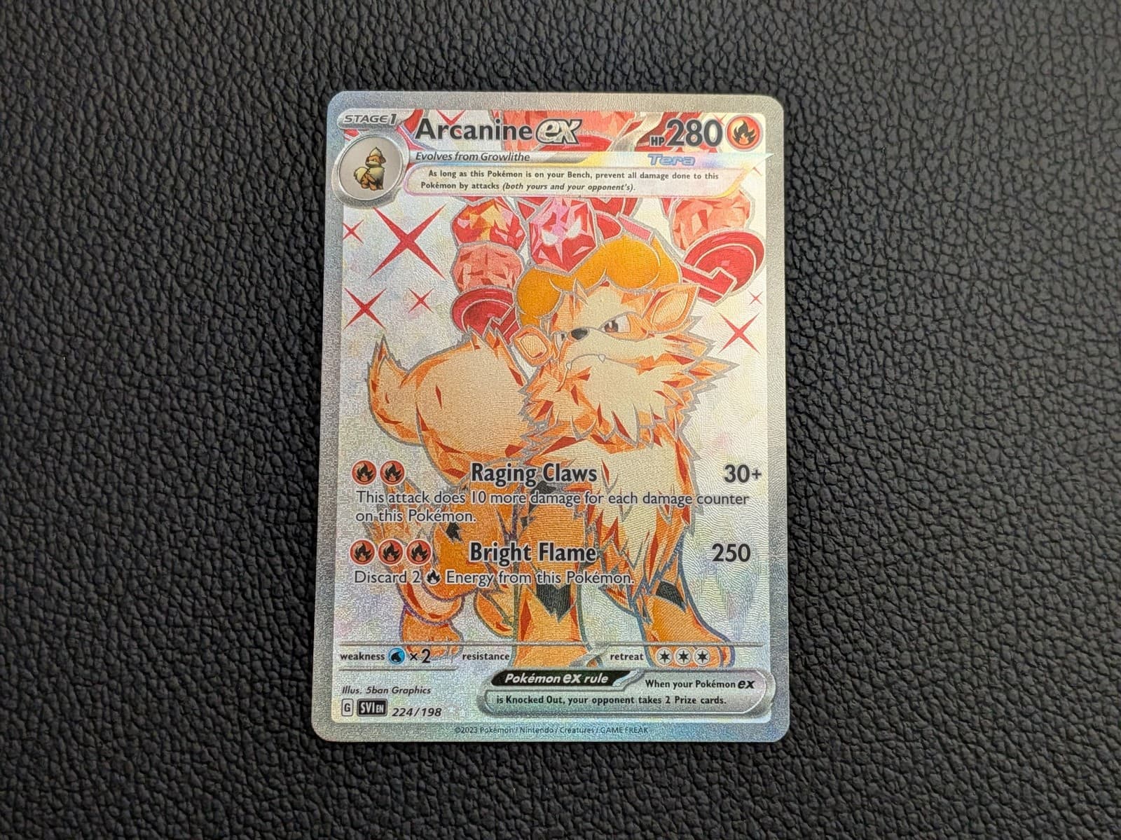 Pokemon Arcanine ex 224/198 - Scarlet & Violet