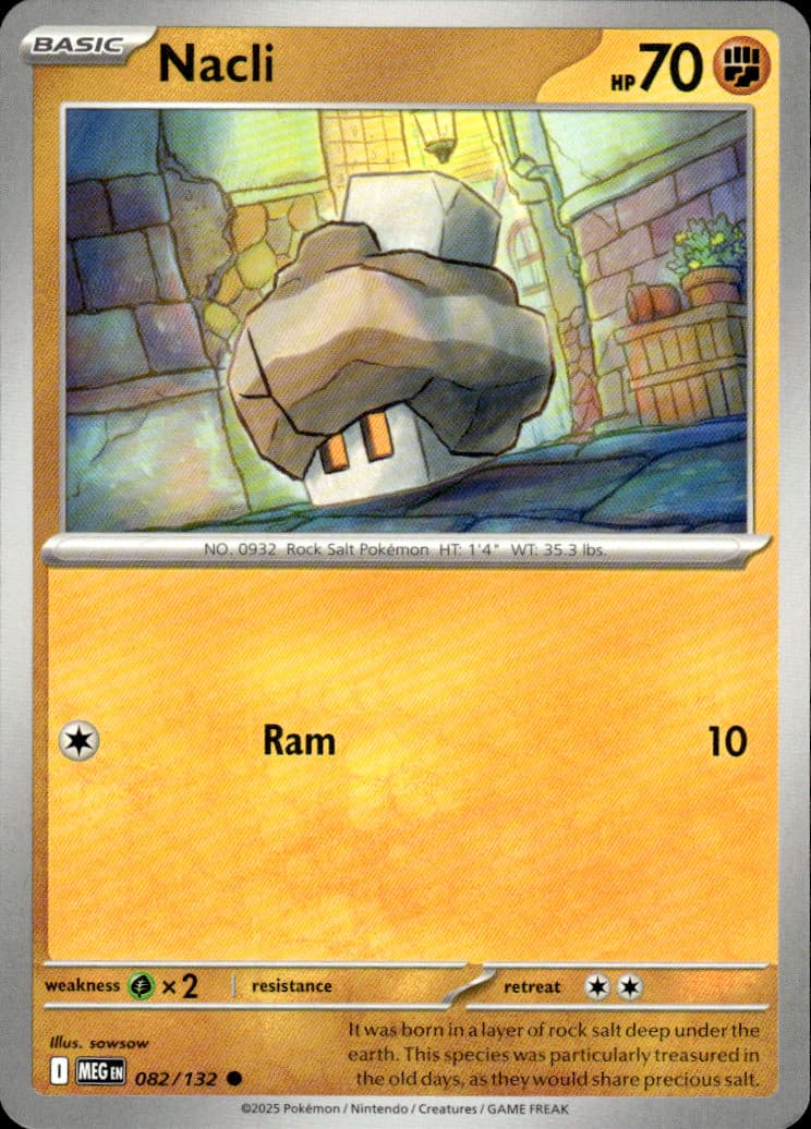 Nacli Mega Evolution 082/132 Common Pokémon — English Near Mint