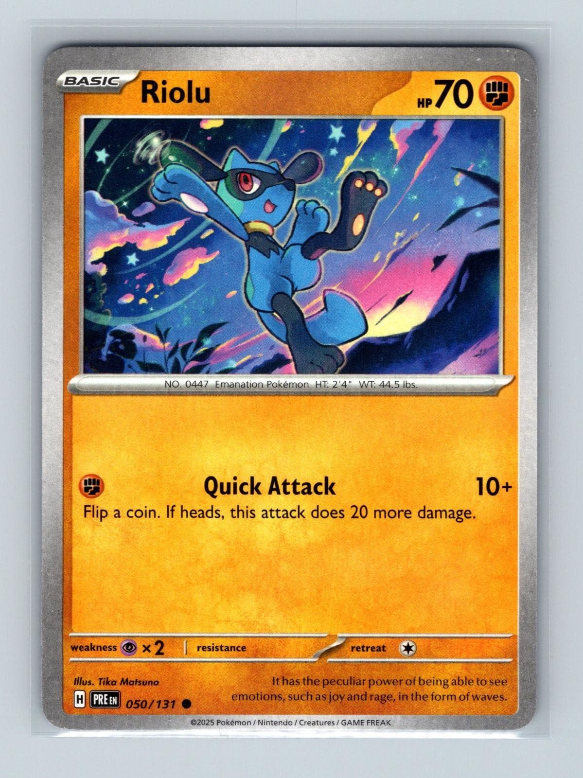 Riolu 050/131 Common Prismatic Evolutions Pokemon